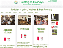 Tablet Screenshot of presteigneholidays.net